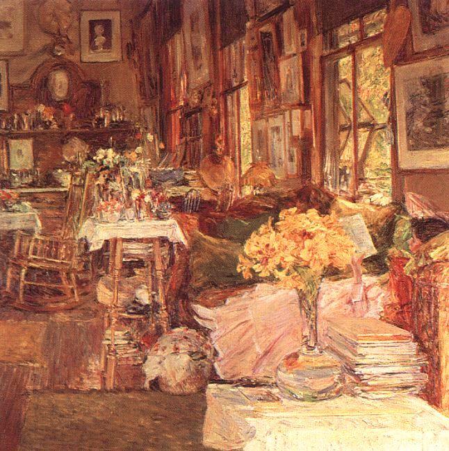 Childe Hassam The Room of Flowers china oil painting image